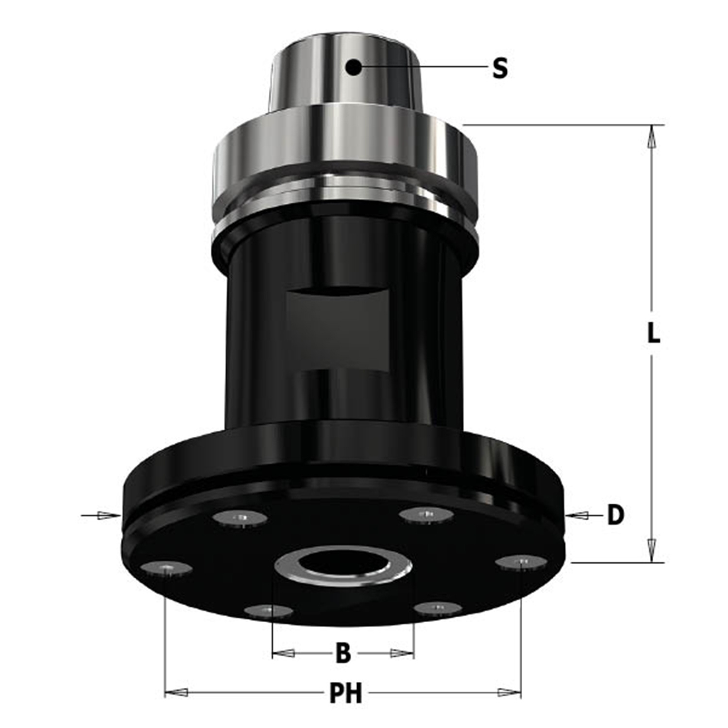 Precisie-zaaghouder met HSK-F63 kolf