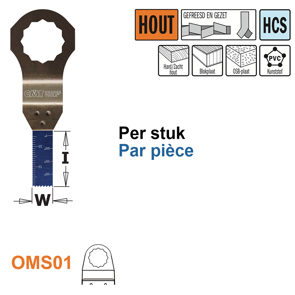 Lame de scie multi-outils pour le bois, 10 mm