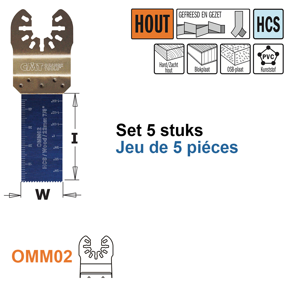 Lame de scie multi-outils pour le bois, 22mm