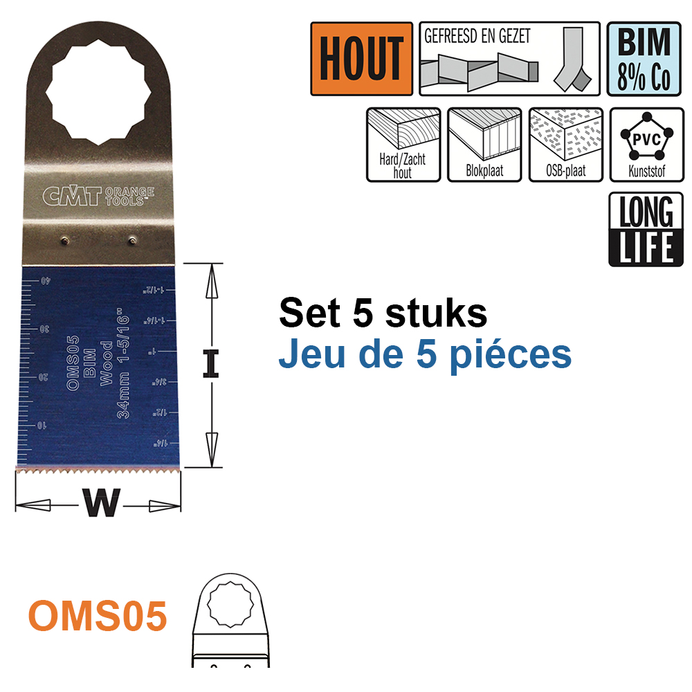 Lame de scie multi-outils pour le bois, 34mm