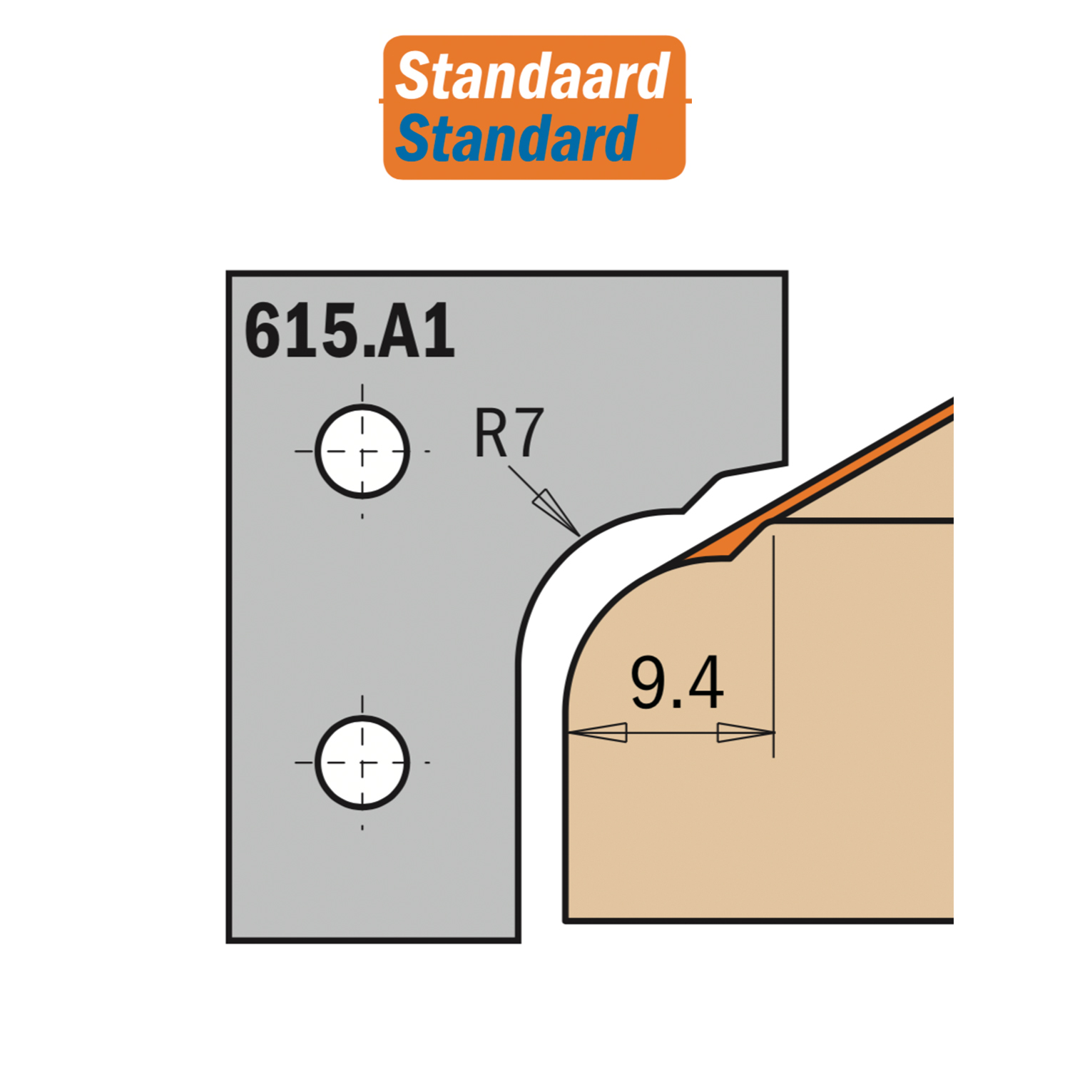 Profielmes voor profielfrees type A1