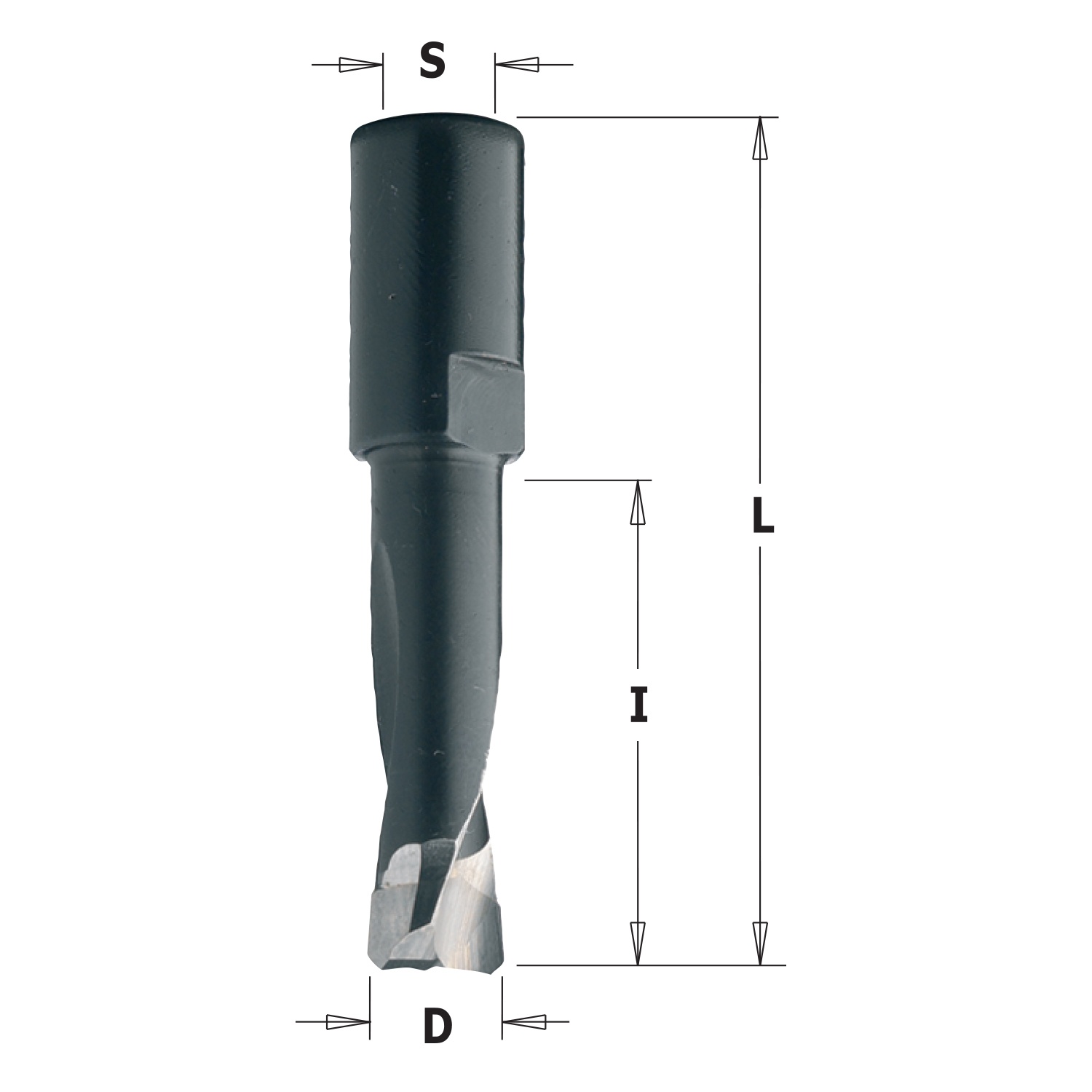 Speciale drevelboor voor Festool - Domino, rechts