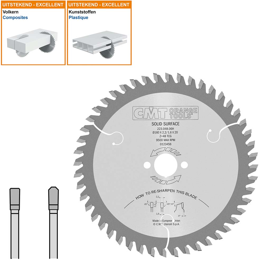 Scie circulaire HW (surface solitaire et plastique dur)