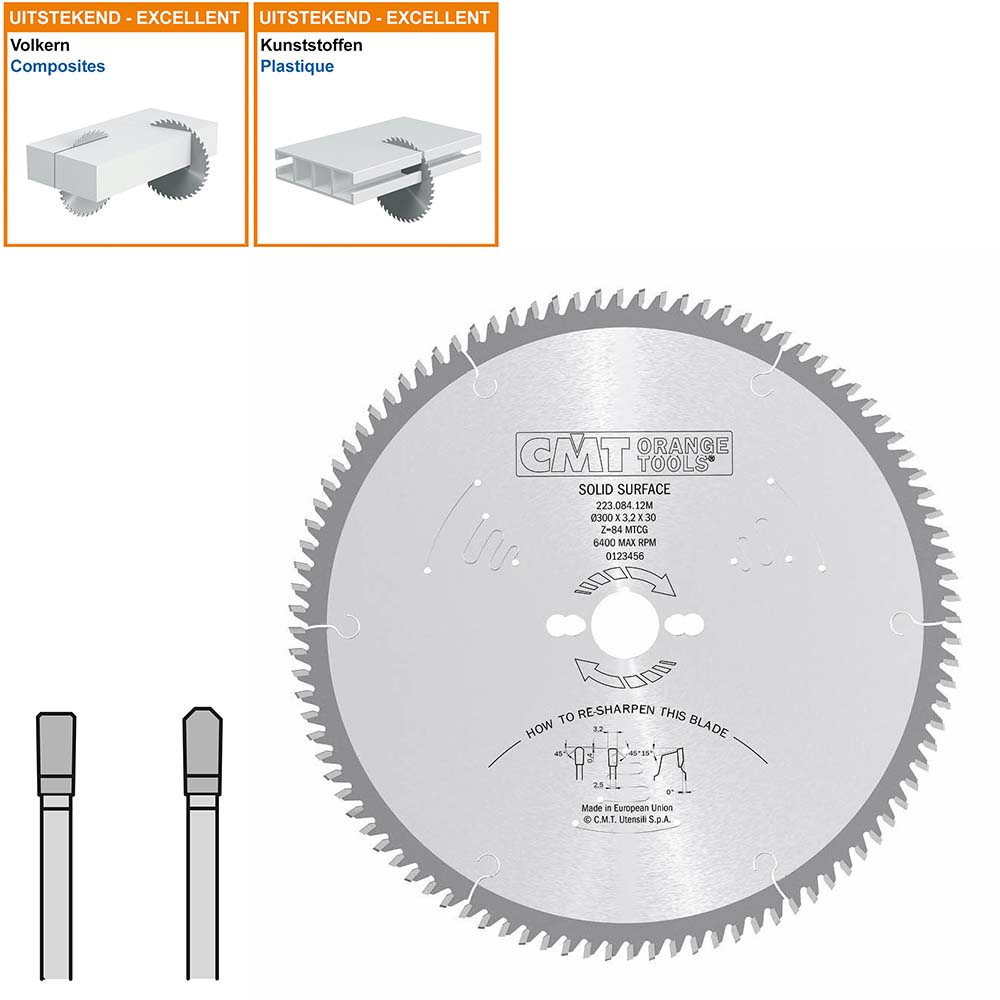 Scie circulaire HW (surface solitaire et plastique dur)