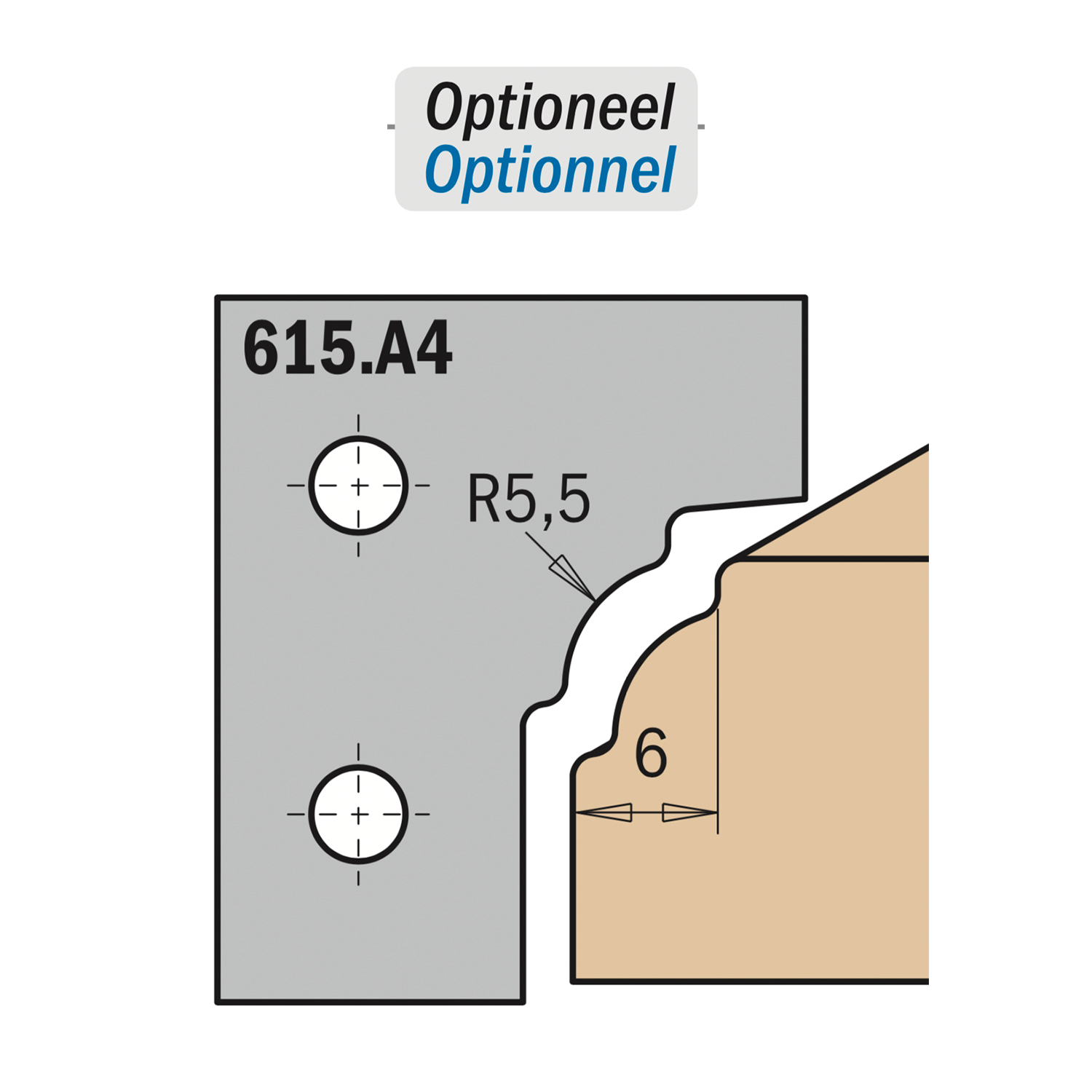 Profielmes voor profielfrees type A4