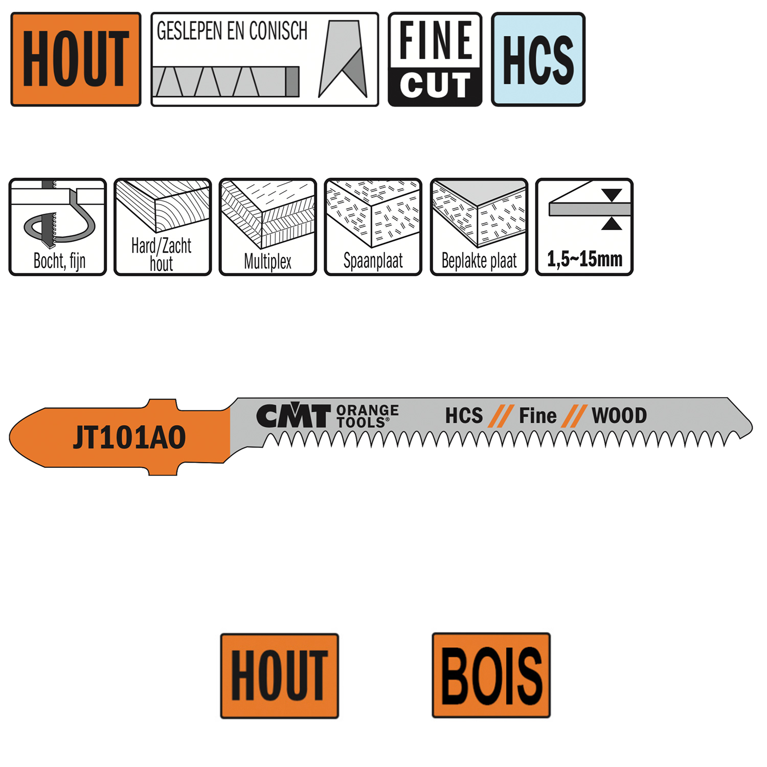 Scies sauteuses 76mm (Courbes,fine)