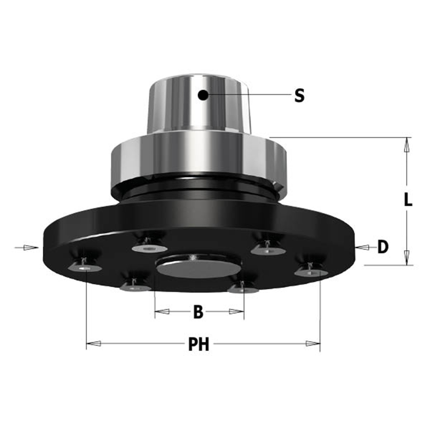 Precisie-zaaghouder met HSK-F63 kolf