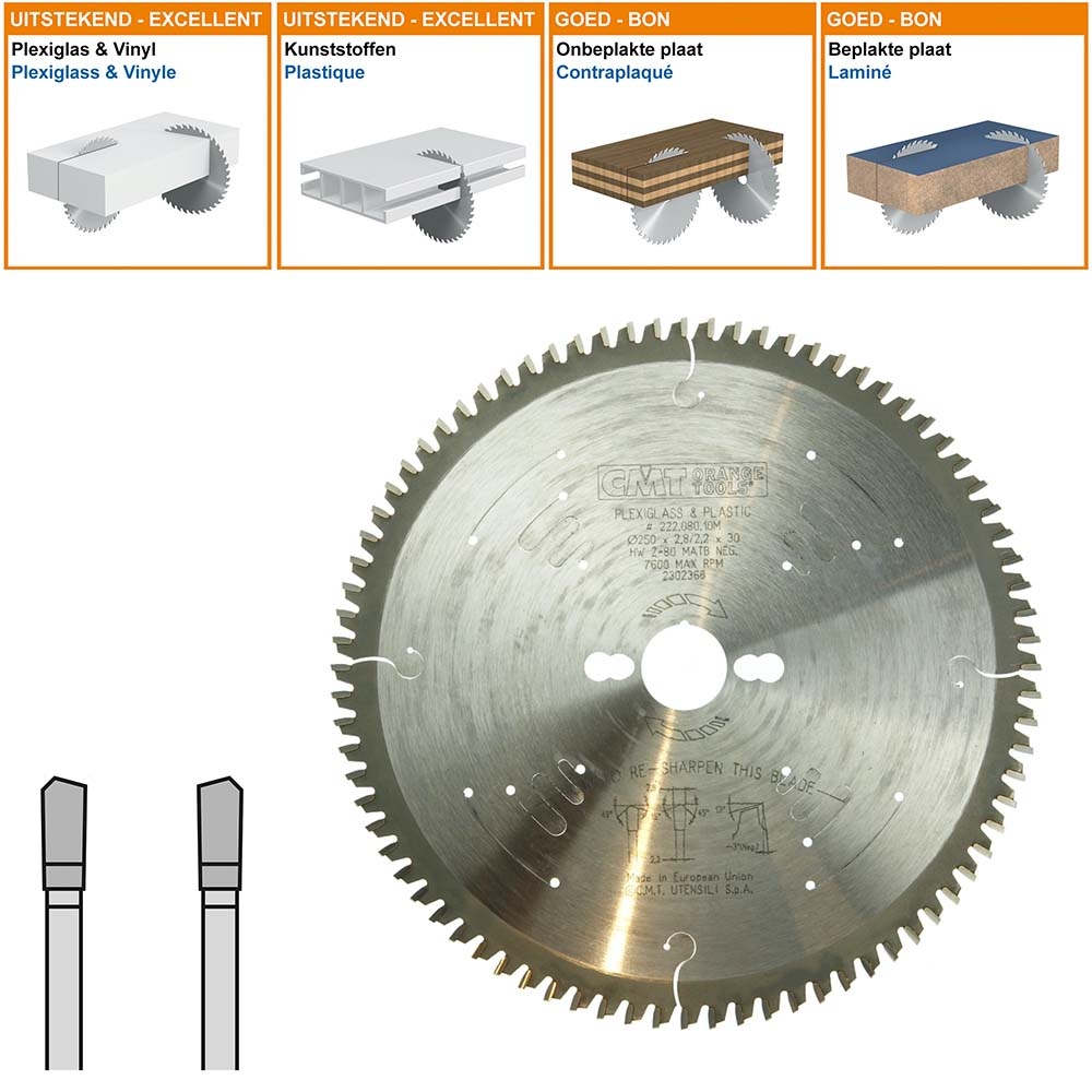 Scie spéciale HW (plexiglas et plastique)