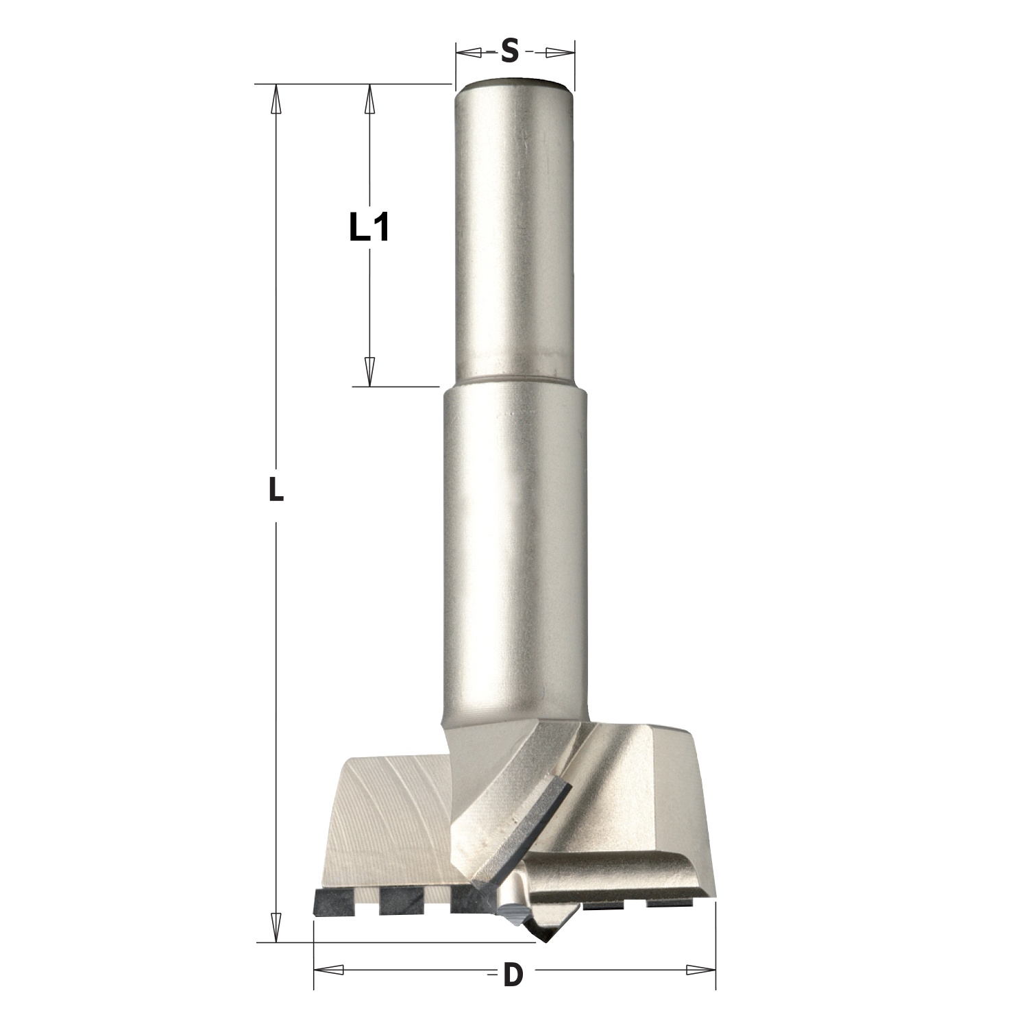 Cilinderkopboor D=15, links
