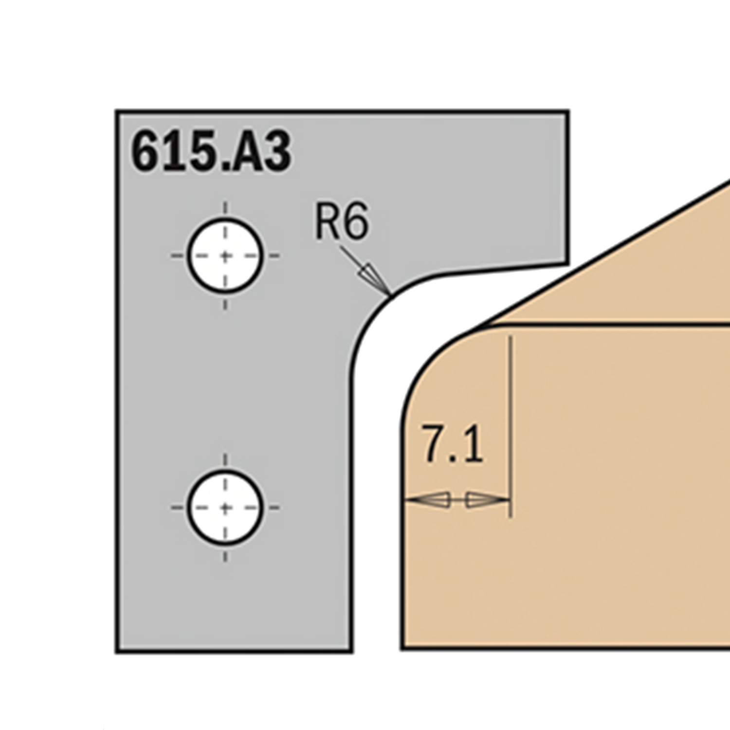 Profielmes voor profielfrees type A3
