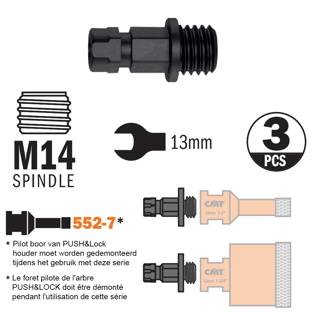 Adaptateur pour scie cloche série 552-5