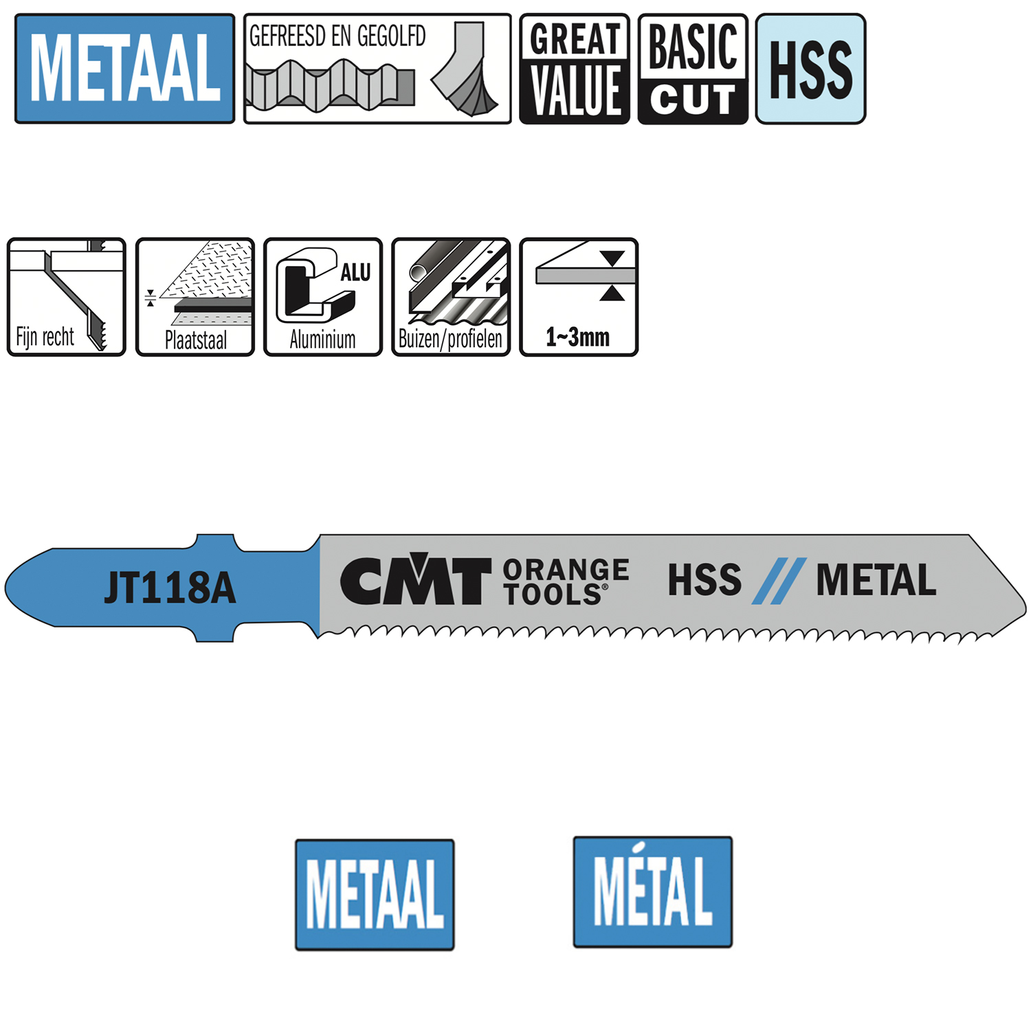 Scies sauteuses 76mm (Droit, fine)