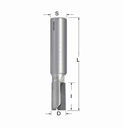 Diamantfrees met negatieve en positieve snij-plakket PCD Z2+1