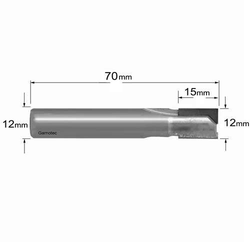 Diamantfrees met negatieve en positieve snij-plakket PCD Z2+1-3