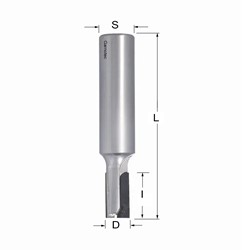 Diamantfrees met negatieve en positieve snij-plakket PCD Z2+1