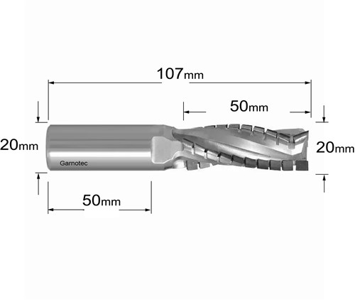 Diamantfrees negatieve PCD Z3+1 Turbo-3