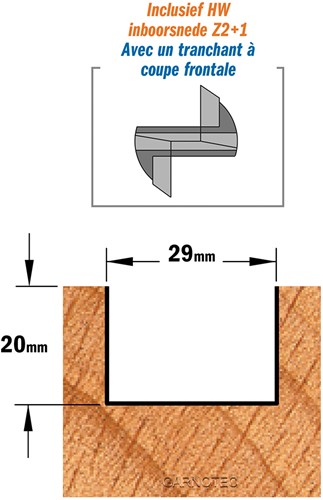 Rechte groeffrees, HW-2
