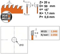 Universeel zaagblad met HW tanden voor houtgebruik-2