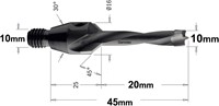 Drevelboor met verzinkfrees, met centreerconus 30°, links-3