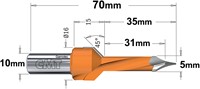 Drevelboor met vaste verzinker, links-3