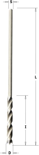 Lange houtboor 10mm x 950 mm lengte