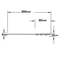 Lange houtboor 10mm x 950 mm lengte-3