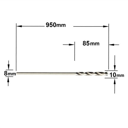 Lange houtboor 10mm x 950 mm lengte-3