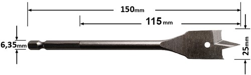Speedboor,  D=25mm - GRN-3
