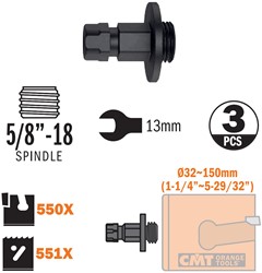 Adapter voor alle type gatzagen Ø32-150mm