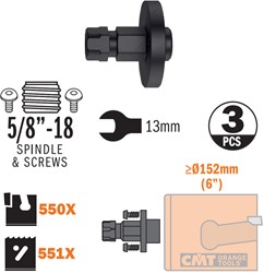 Adapter voor alle type gatzagen >= Ø152mm