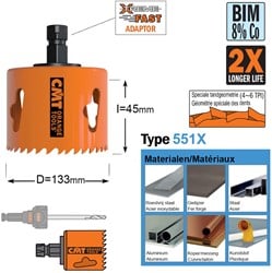 Gatzaag voor metaal en non-ferro metalen D=133mm