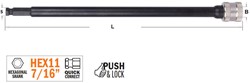 Verlengstuk met zeskantschacht aansluiting PUSH&LOCK, CMT