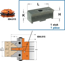 Spanblok voor profielmes, frees (2)
