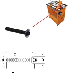 Schroef M6x40 voor industrio freestafel