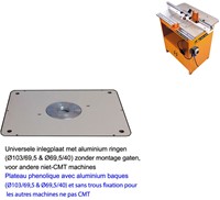 Universele inlegplaat + inlegringen 