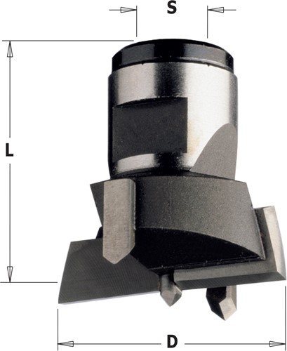 Cilinderkopboor D=26, links