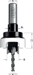 Verzinker met diepte instelling, rechts  