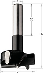 Foret à tête cylindrique avec tige cylindrique D=24, droite