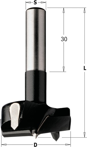 Cilinderkopboor D=18, rechts