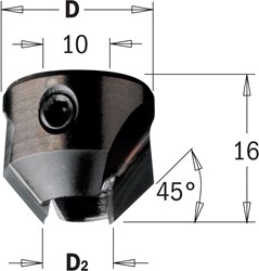 Fraisoirs pour mèches hélicoïdales bobine simple, droite