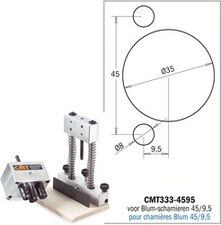 Tête porte-mèche Blum ( sans base de support de la tête CMT333 )