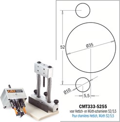 Set complète avec coffre, tête porte mèche support,  tête porte mèche, 2 mèches à tourillonner  et 1 mèche à façonner