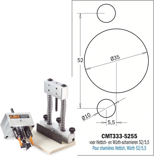 Scharnierboor systeemset 