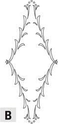 B-Porte d' armoire Florentine        ( 2 pièces calibre )