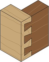 Mini halfverzonken zwaluwstaartmal SET-2