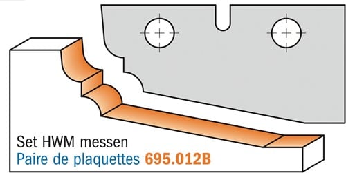 Profielmes voor bossingpaneelfrees type B
