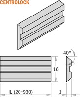 Centrolock schaafmes HSS M42 310x16x3