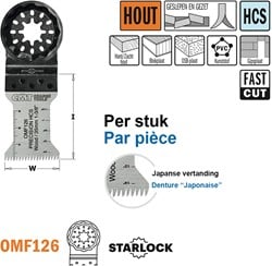 Multitoolzaagblad (Japanse vertanding) voor hout, 35mm