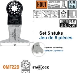 Multitoolzaagblad (Japanse vertanding) voor hout, 65mm