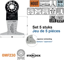 Multitoolzaagblad (Japanse vertanding) voor hout, 65mm